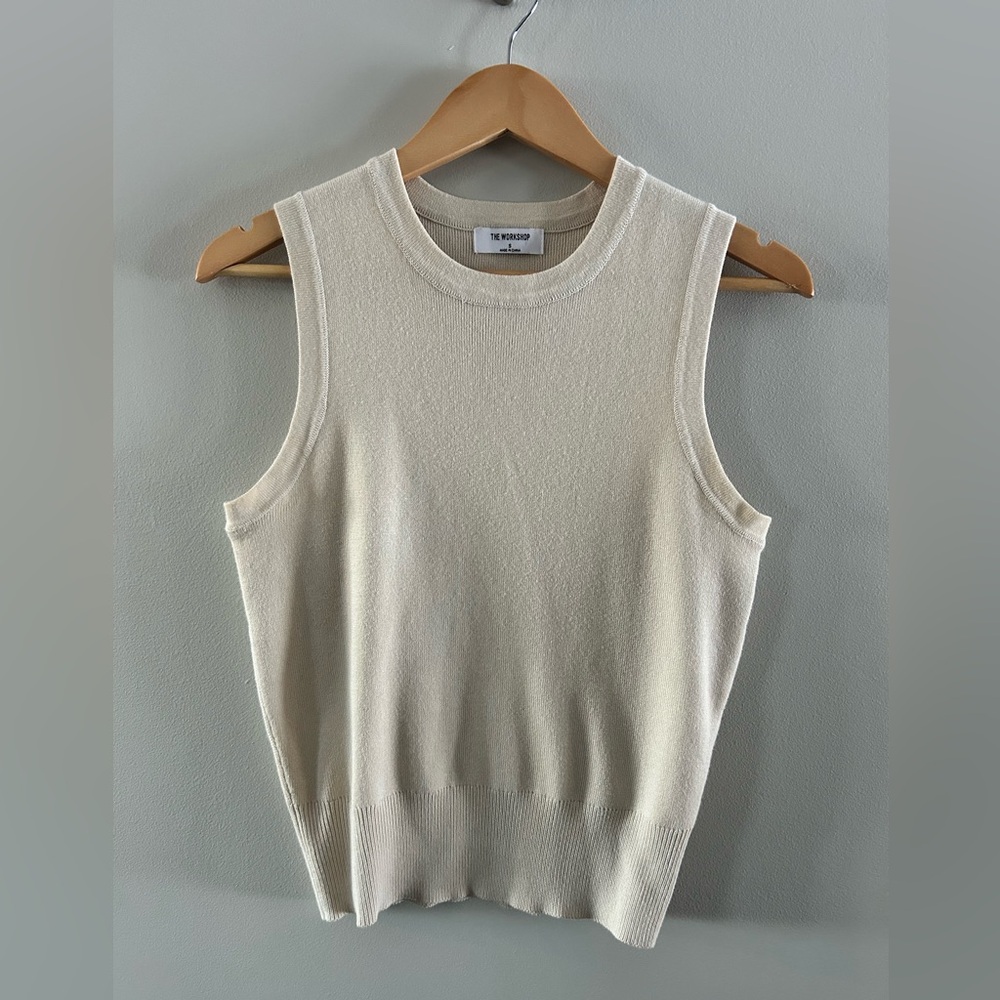 Women's Ivory Knit Tank Top